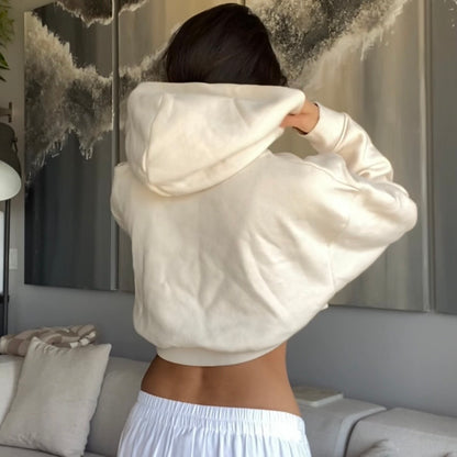 Cozy Cropped Hoodie (four colours here)