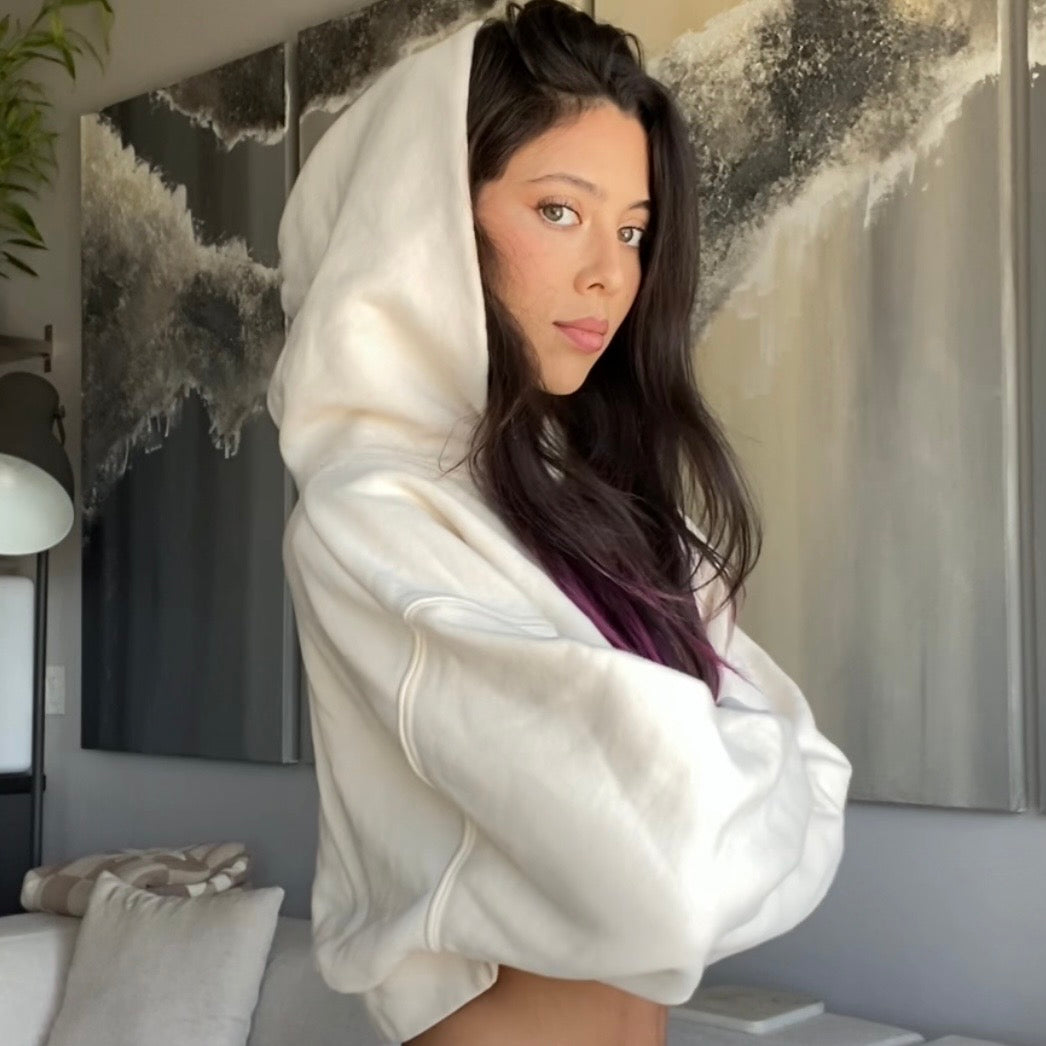 Cozy Cropped Hoodie (four colours here)